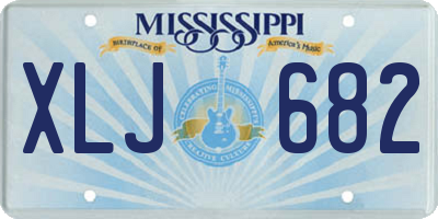 MS license plate XLJ682