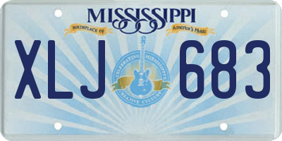 MS license plate XLJ683