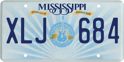 MS license plate XLJ684
