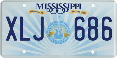 MS license plate XLJ686