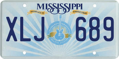 MS license plate XLJ689