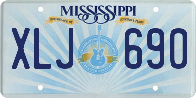 MS license plate XLJ690