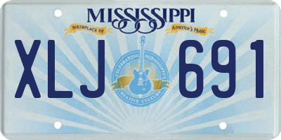 MS license plate XLJ691