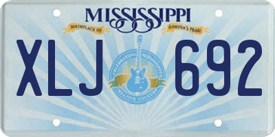 MS license plate XLJ692