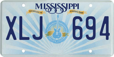 MS license plate XLJ694