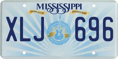 MS license plate XLJ696