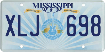 MS license plate XLJ698