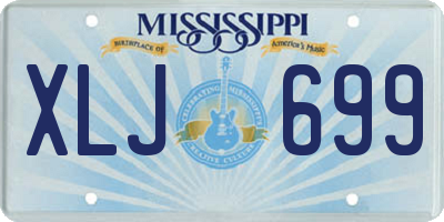 MS license plate XLJ699