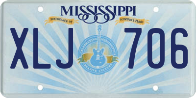 MS license plate XLJ706
