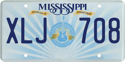 MS license plate XLJ708