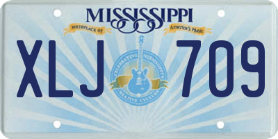 MS license plate XLJ709