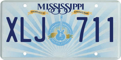 MS license plate XLJ711