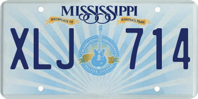 MS license plate XLJ714