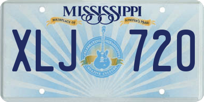 MS license plate XLJ720