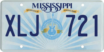 MS license plate XLJ721