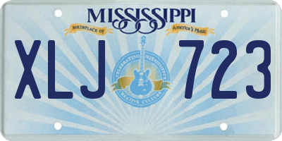 MS license plate XLJ723