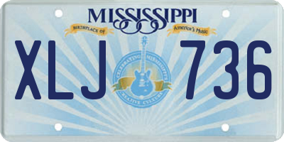 MS license plate XLJ736