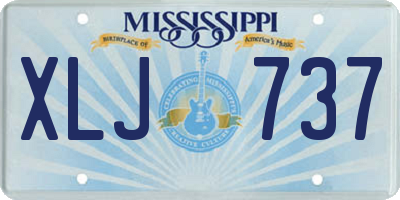 MS license plate XLJ737