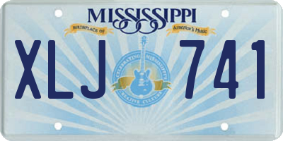 MS license plate XLJ741