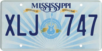 MS license plate XLJ747
