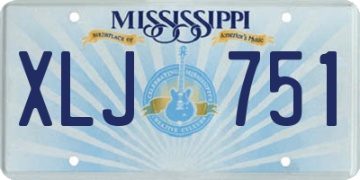 MS license plate XLJ751