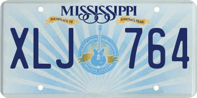 MS license plate XLJ764