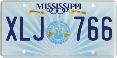 MS license plate XLJ766
