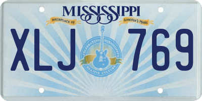 MS license plate XLJ769