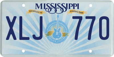 MS license plate XLJ770