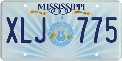 MS license plate XLJ775