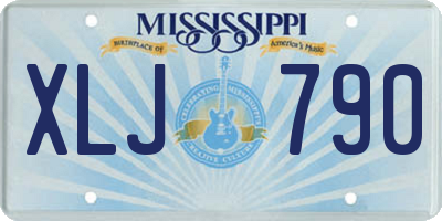 MS license plate XLJ790
