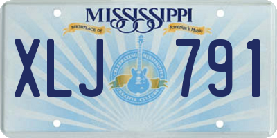 MS license plate XLJ791