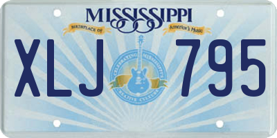 MS license plate XLJ795