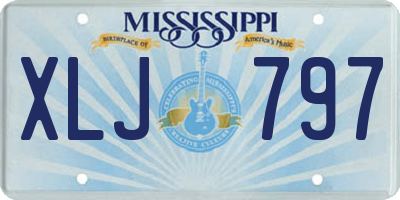MS license plate XLJ797