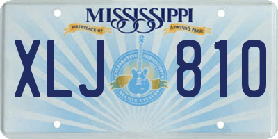 MS license plate XLJ810
