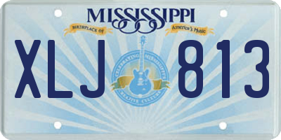 MS license plate XLJ813