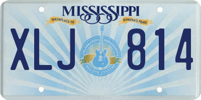 MS license plate XLJ814