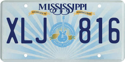 MS license plate XLJ816
