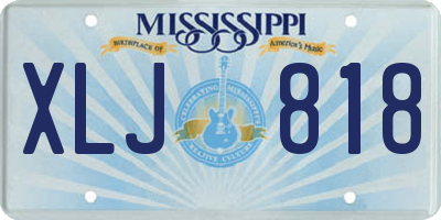 MS license plate XLJ818