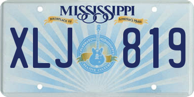 MS license plate XLJ819