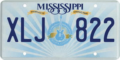 MS license plate XLJ822