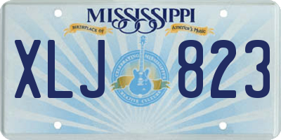 MS license plate XLJ823