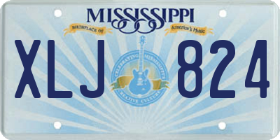 MS license plate XLJ824