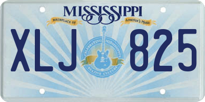 MS license plate XLJ825