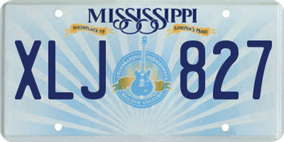 MS license plate XLJ827