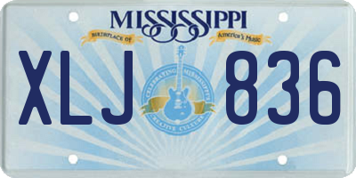 MS license plate XLJ836