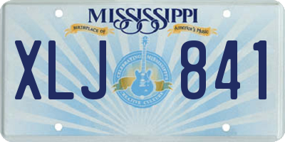 MS license plate XLJ841