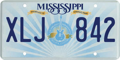 MS license plate XLJ842