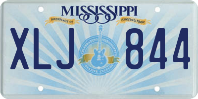 MS license plate XLJ844