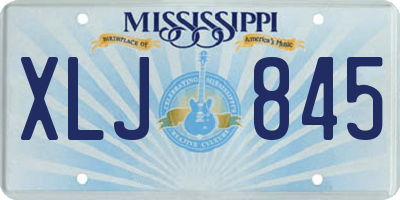 MS license plate XLJ845